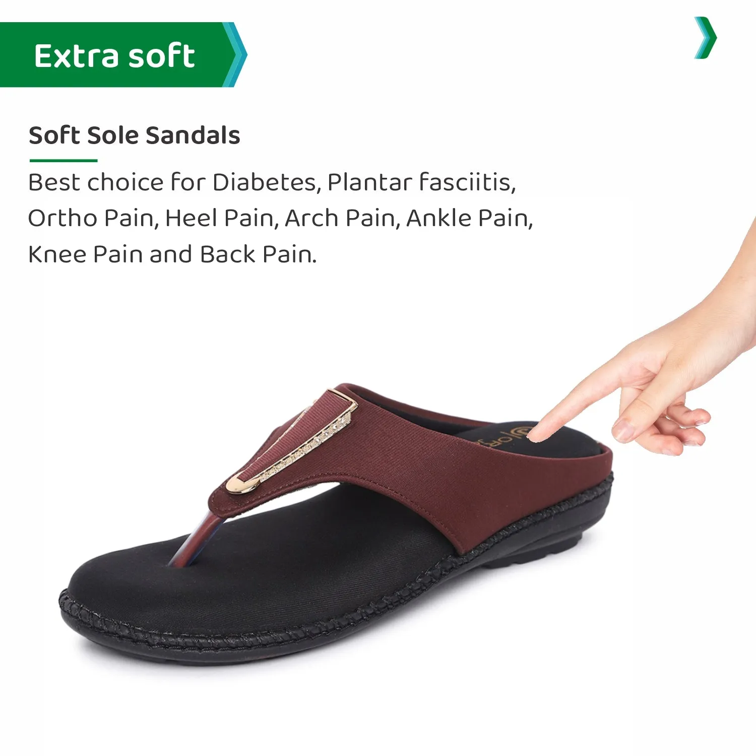 ORTHO JOY Fancy doctor slippers | Flat sandals