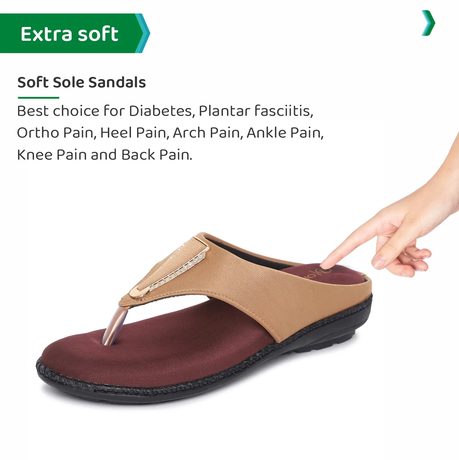 ORTHO JOY Fancy doctor slippers | Flat sandals