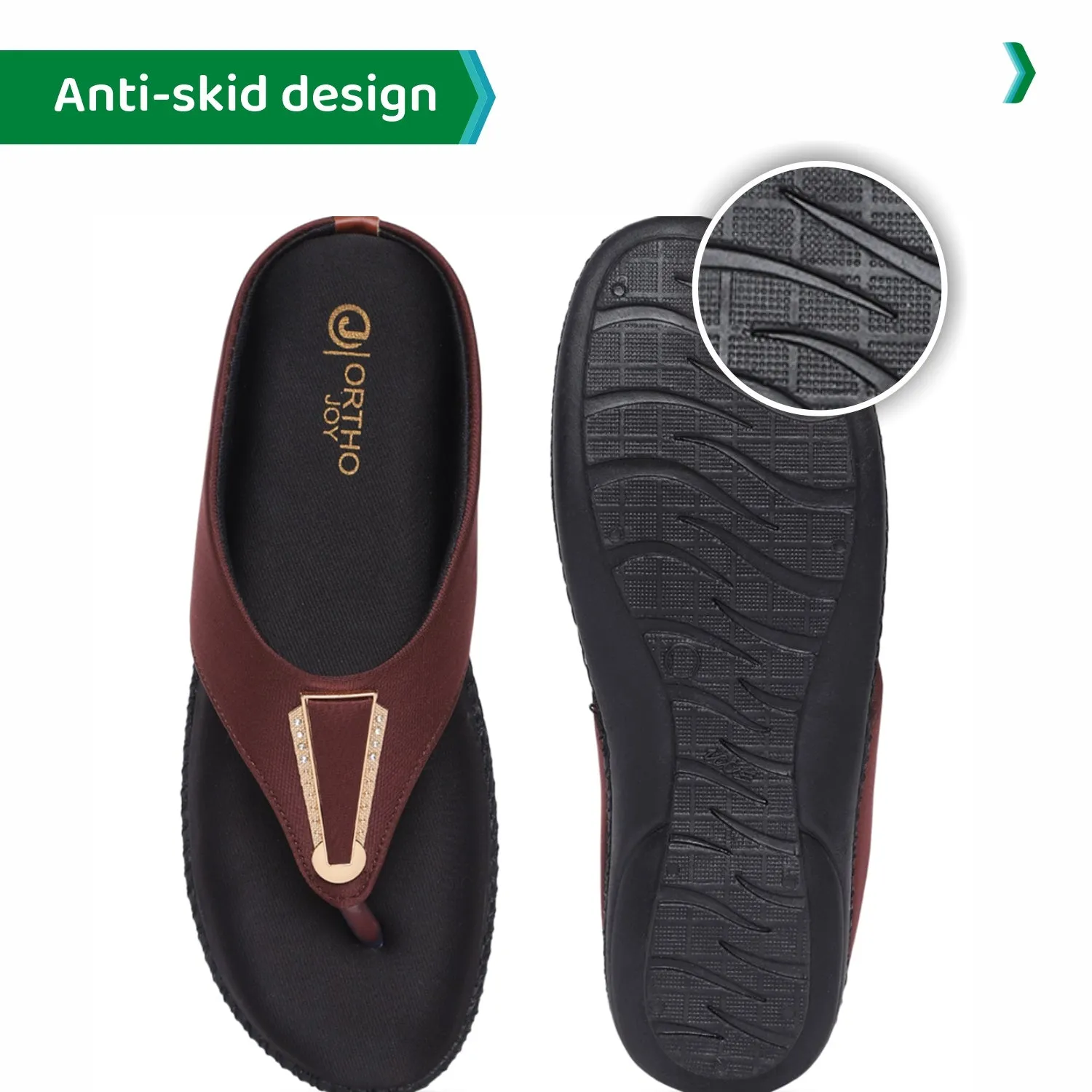 ORTHO JOY Fancy doctor slippers | Flat sandals