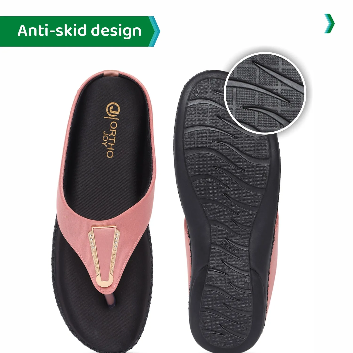 ORTHO JOY Fancy doctor slippers | Flat sandals