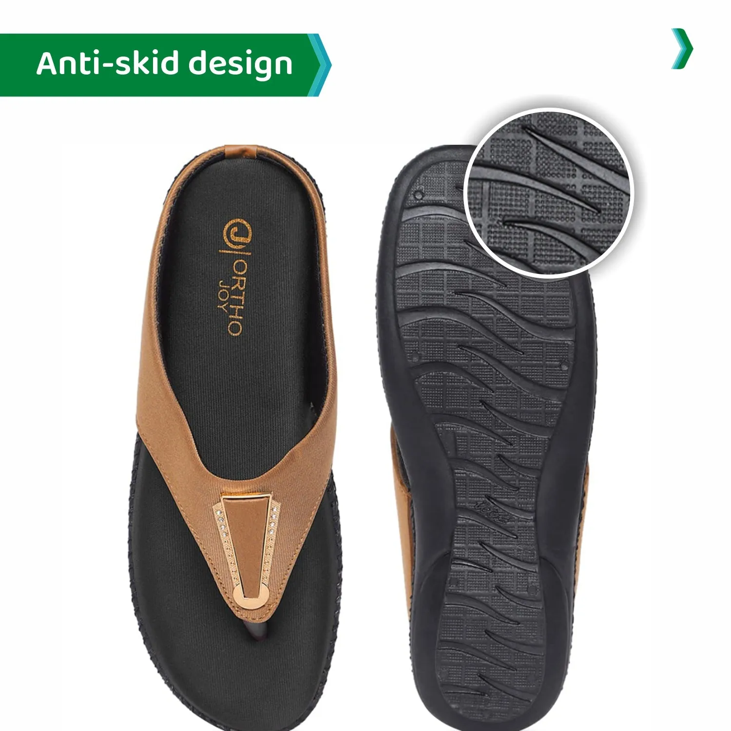 ORTHO JOY Fancy doctor slippers | Flat sandals