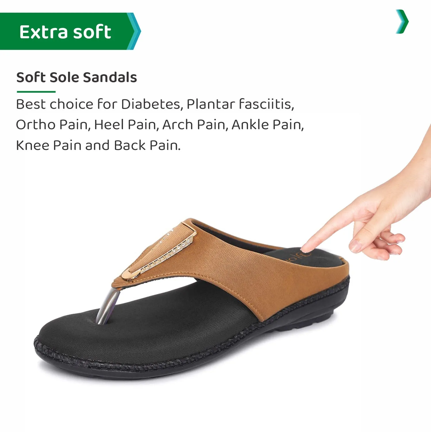 ORTHO JOY Fancy doctor slippers | Flat sandals