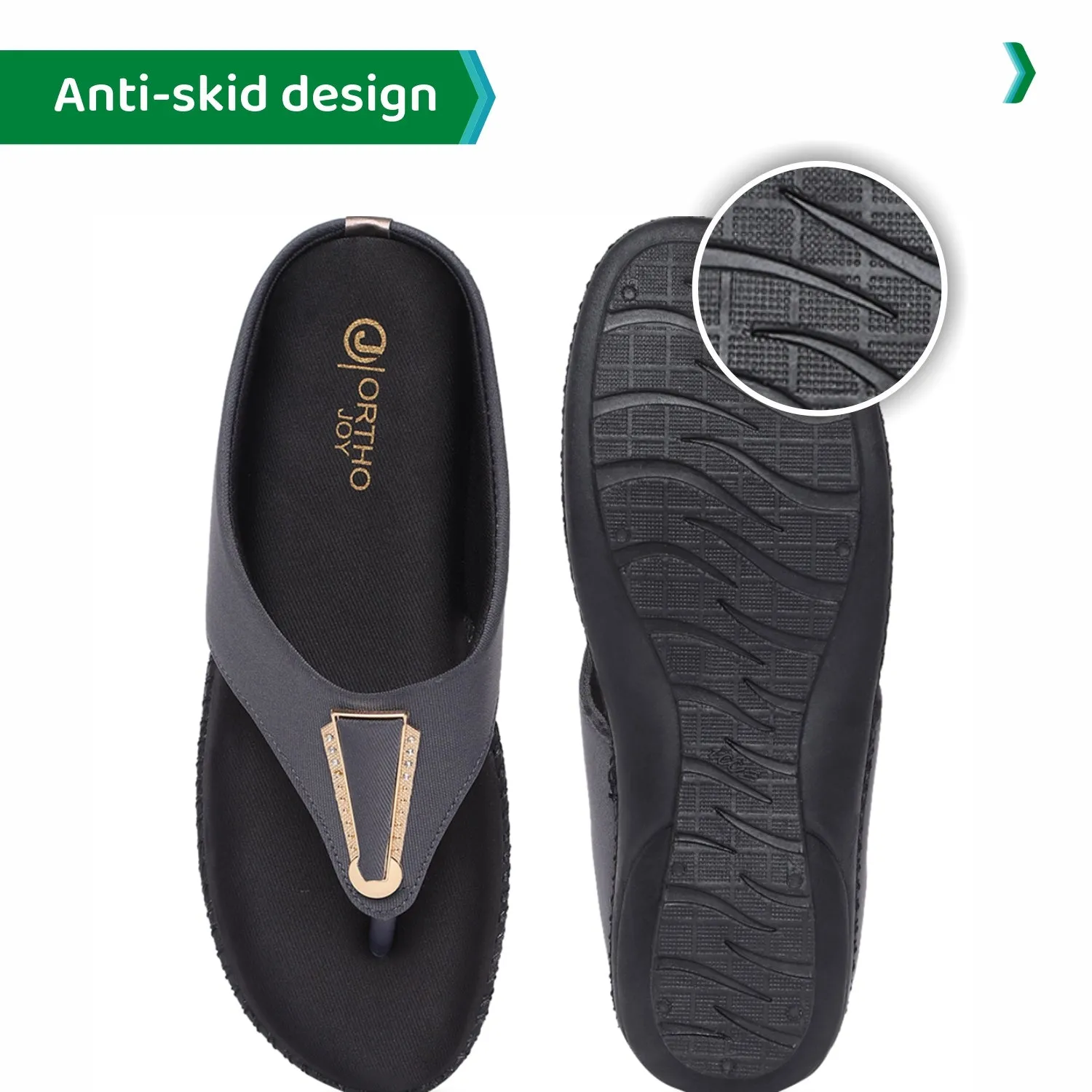 ORTHO JOY Fancy doctor slippers | Flat sandals