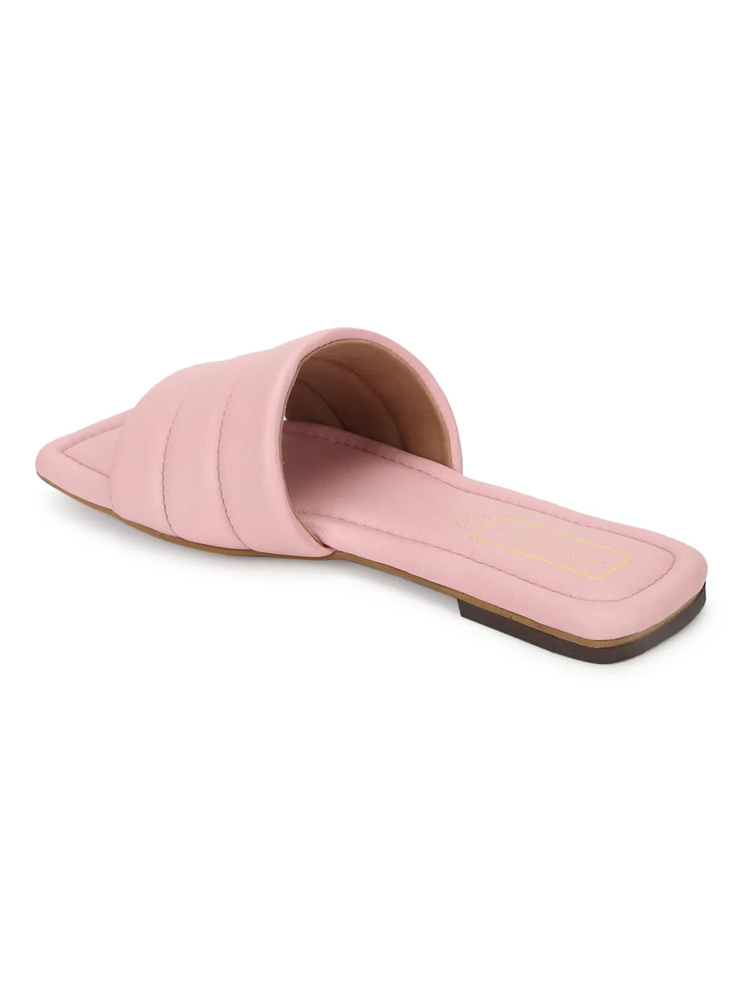 Pink PU Square Toe Slip Ons (TC-SLC-SF-50-PNK)