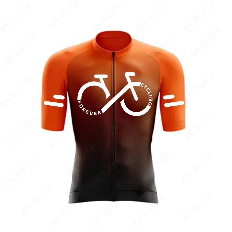 Short Sleeve Cycling Jersey Set  Summer Cycling Clothing Gradient Colour for Men