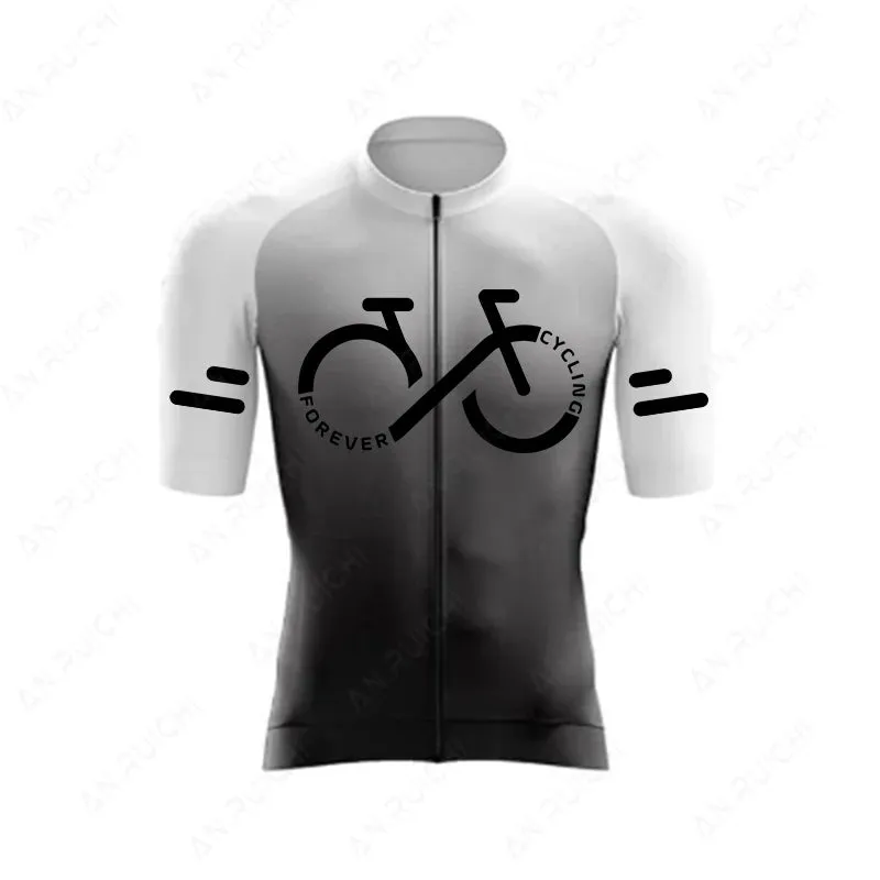 Short Sleeve Cycling Jersey Set  Summer Cycling Clothing Gradient Colour for Men