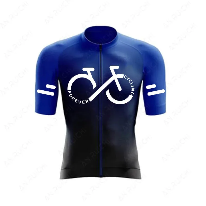 Short Sleeve Cycling Jersey Set  Summer Cycling Clothing Gradient Colour for Men