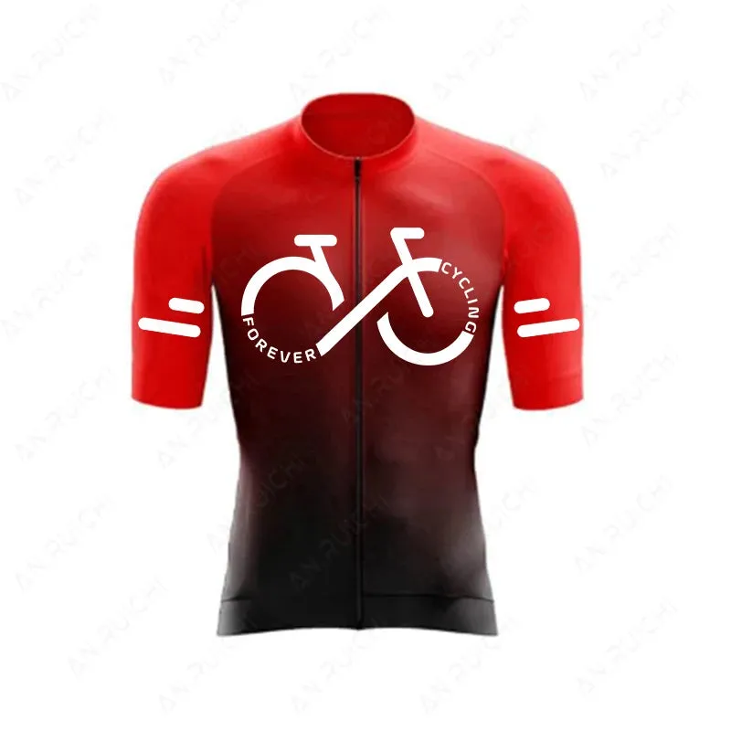 Short Sleeve Cycling Jersey Set  Summer Cycling Clothing Gradient Colour for Men