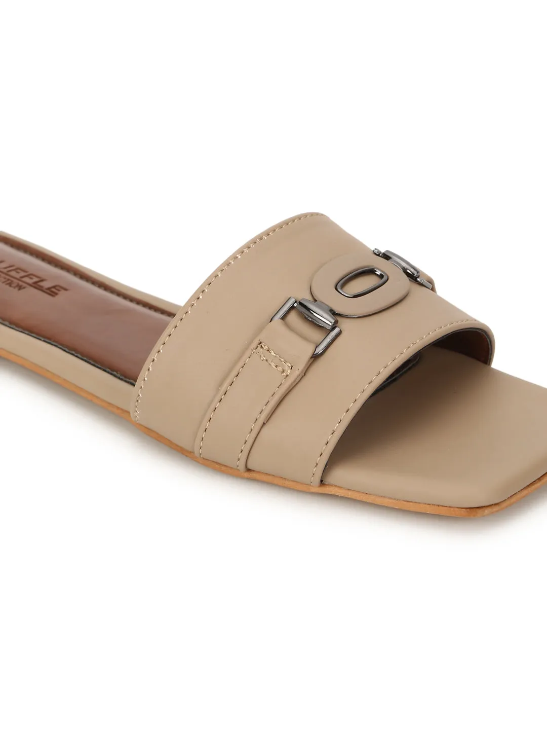 Tan PU Slip-On Flats (TC-ST-006-TAN)