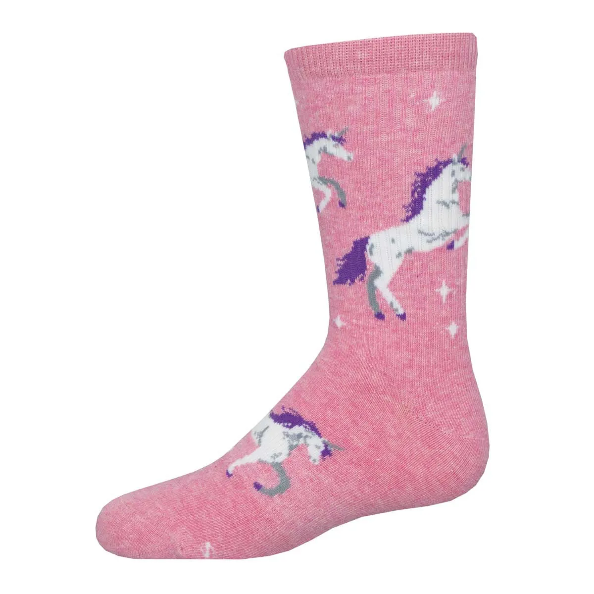 Unicorn Stars Kids' Athletic Crew Socks (Age 7-10)