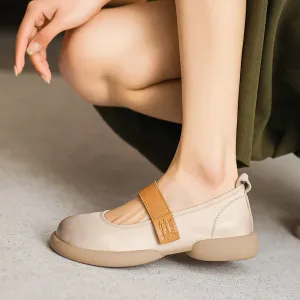 Women Casual Retro Soft Leather Flats