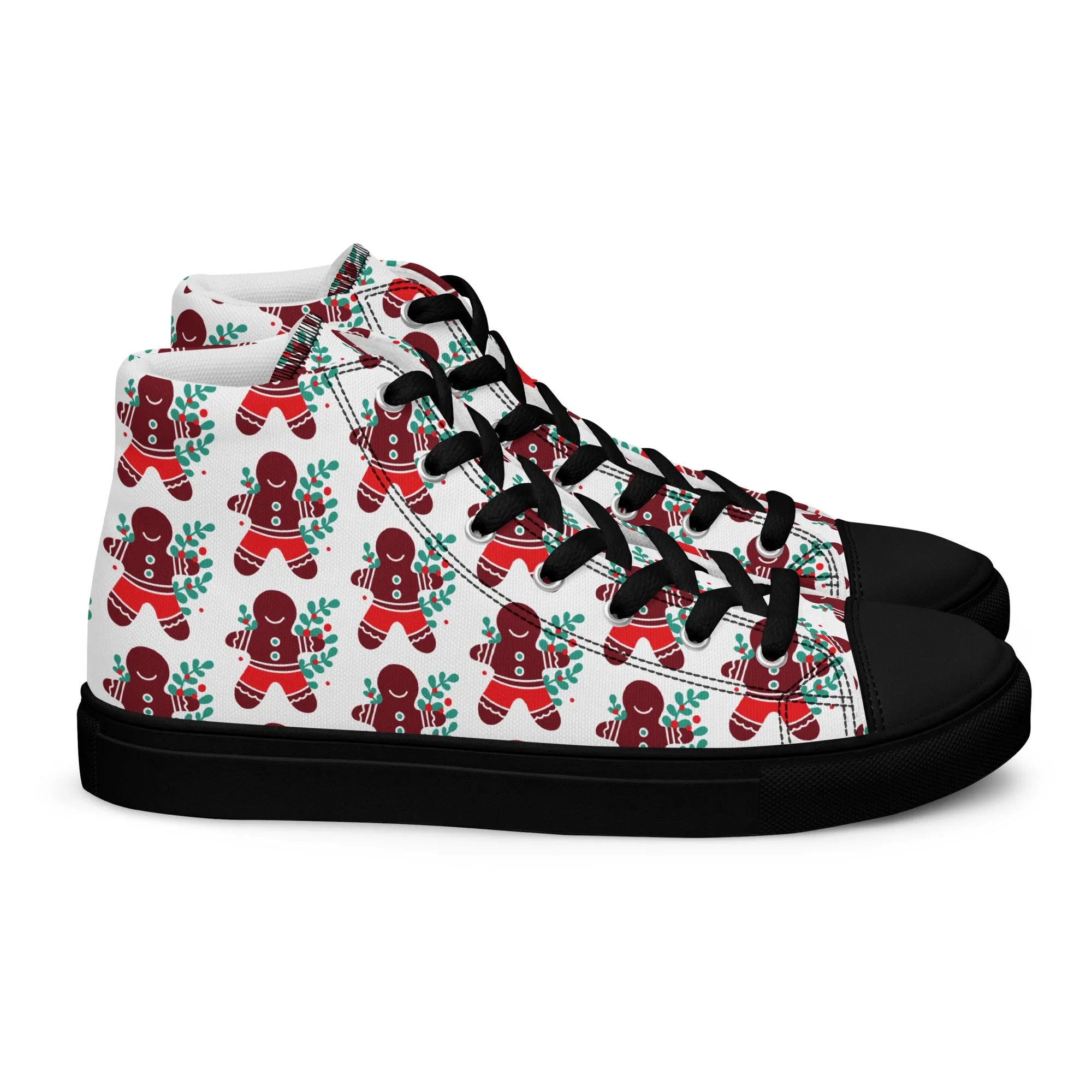 Women Christmas High Top Canvas Shoes (Glamourange Holiday Magic Canvas Shoes For Women - 002)