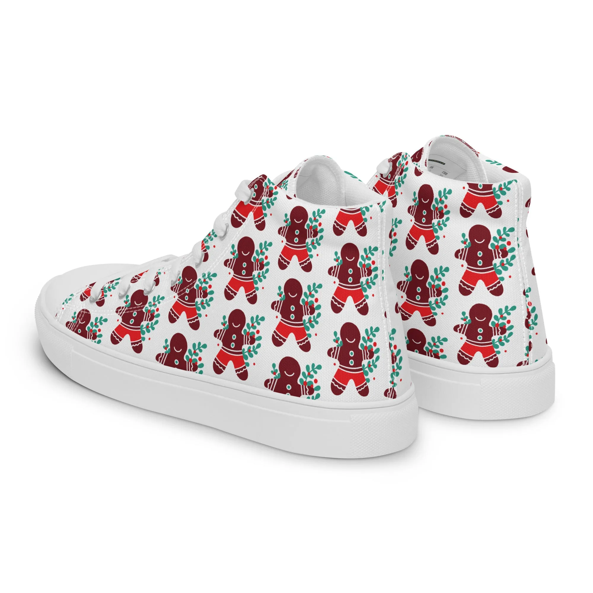 Women Christmas High Top Canvas Shoes (Glamourange Holiday Magic Canvas Shoes For Women - 002)