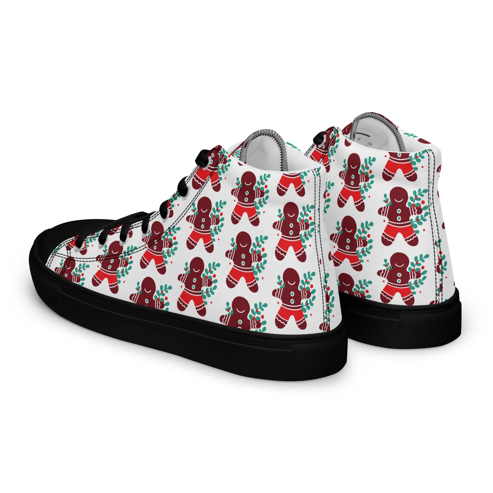 Women Christmas High Top Canvas Shoes (Glamourange Holiday Magic Canvas Shoes For Women - 002)