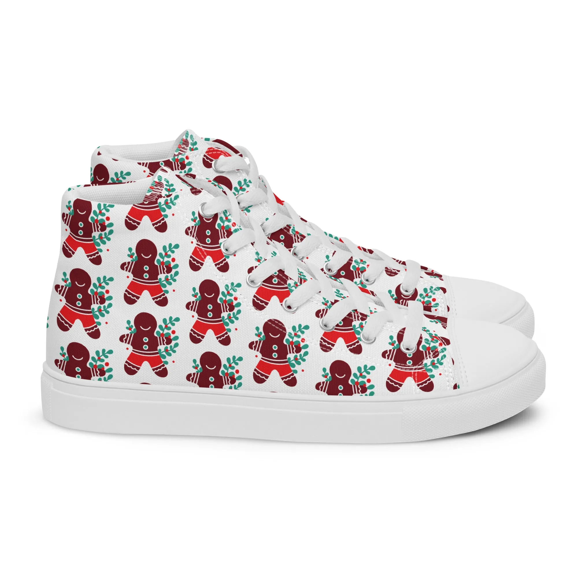 Women Christmas High Top Canvas Shoes (Glamourange Holiday Magic Canvas Shoes For Women - 002)