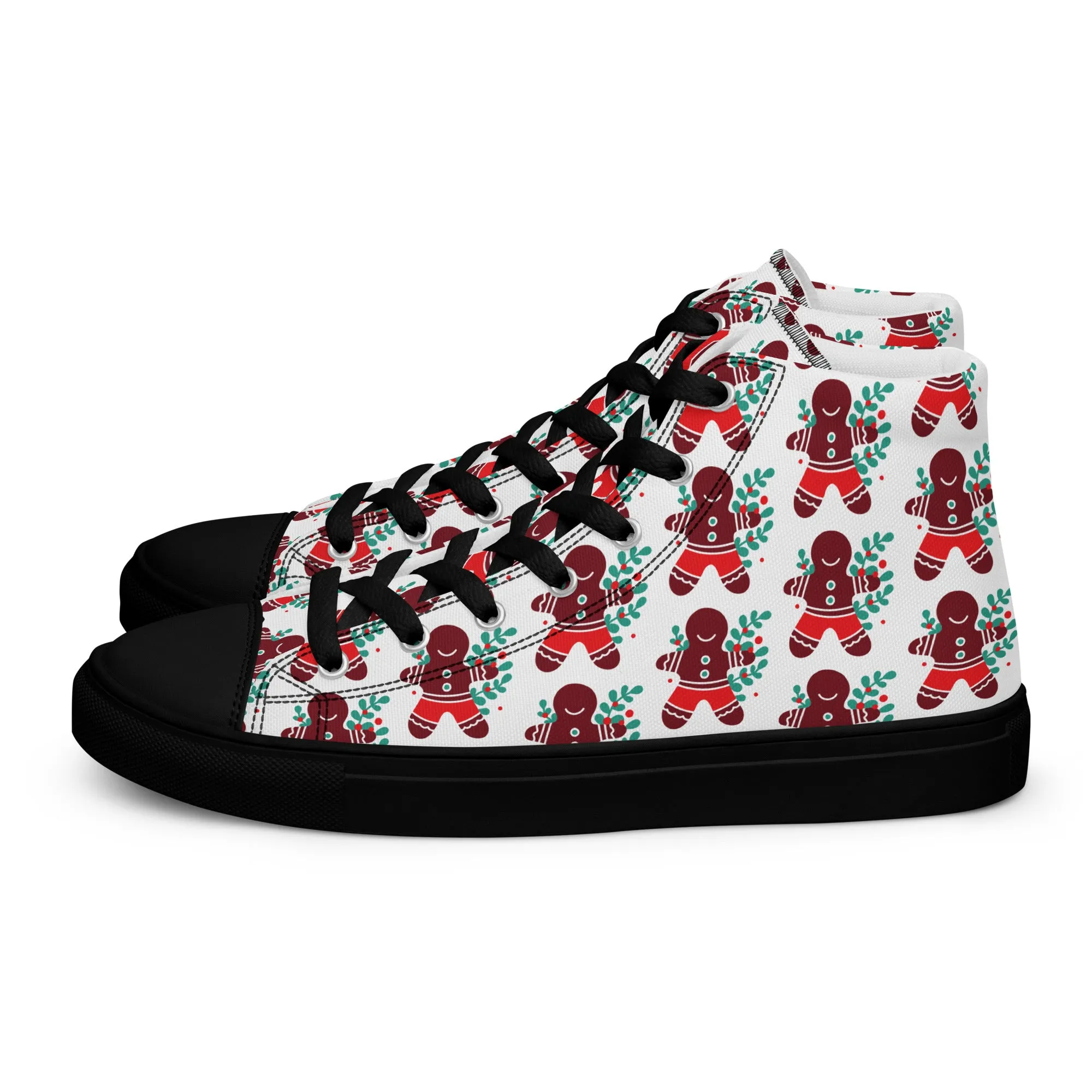 Women Christmas High Top Canvas Shoes (Glamourange Holiday Magic Canvas Shoes For Women - 002)