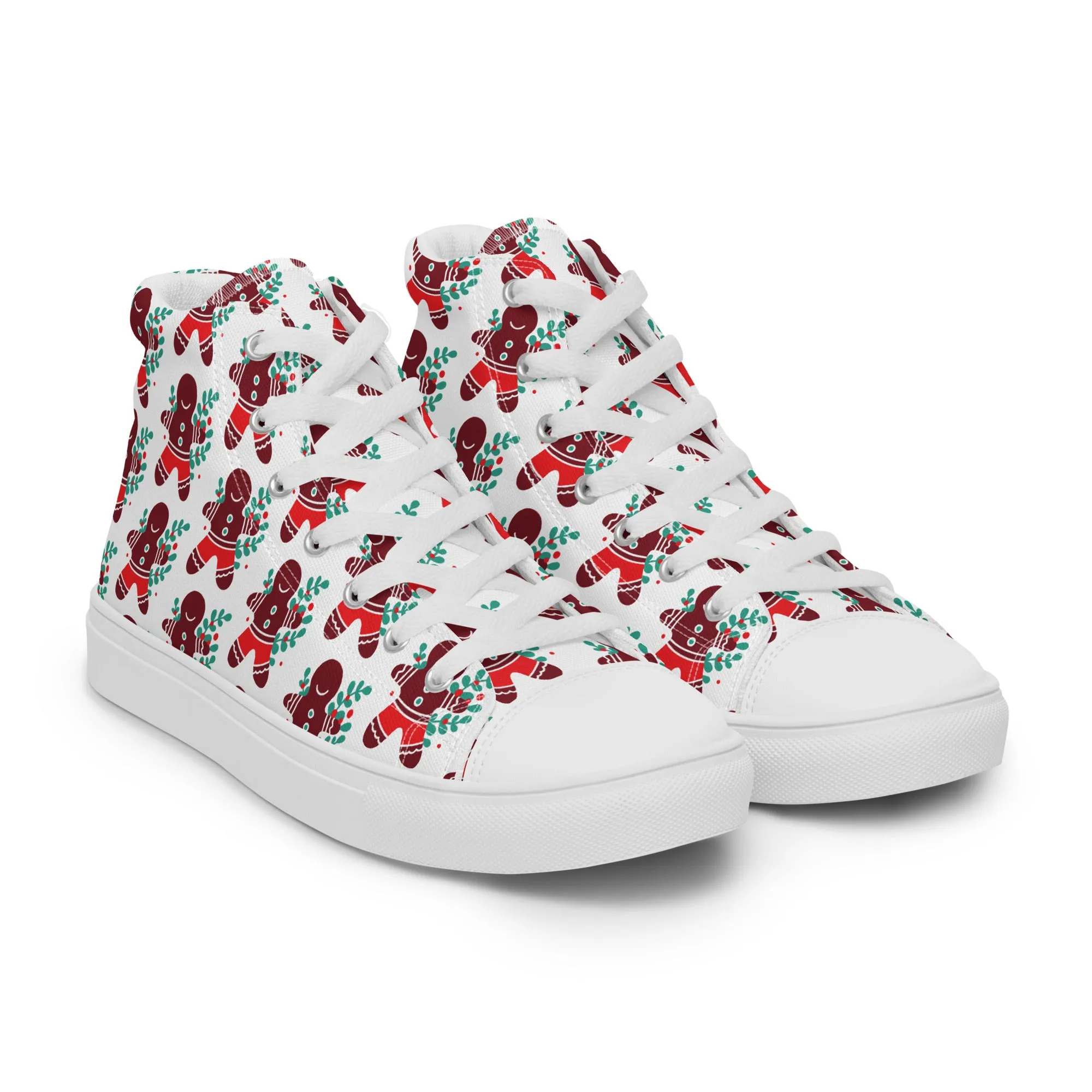 Women Christmas High Top Canvas Shoes (Glamourange Holiday Magic Canvas Shoes For Women - 002)