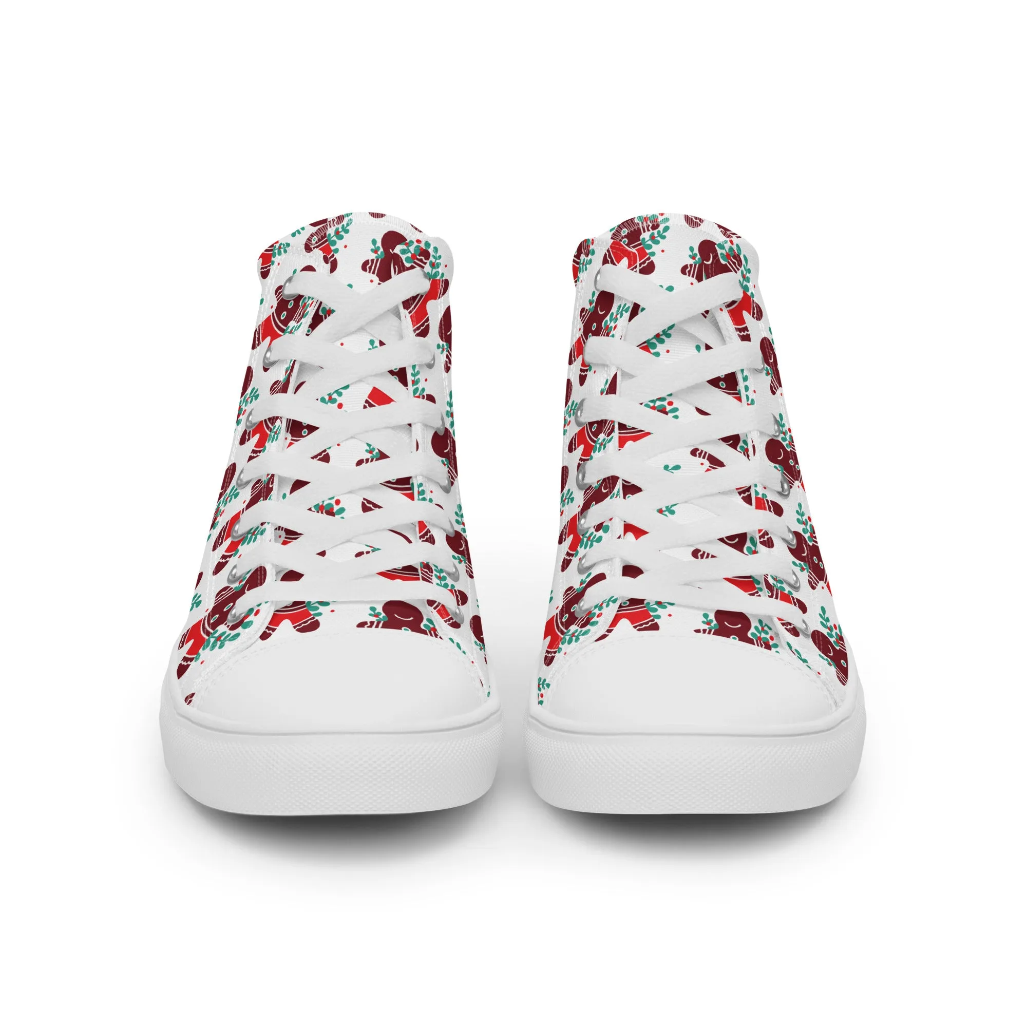 Women Christmas High Top Canvas Shoes (Glamourange Holiday Magic Canvas Shoes For Women - 002)