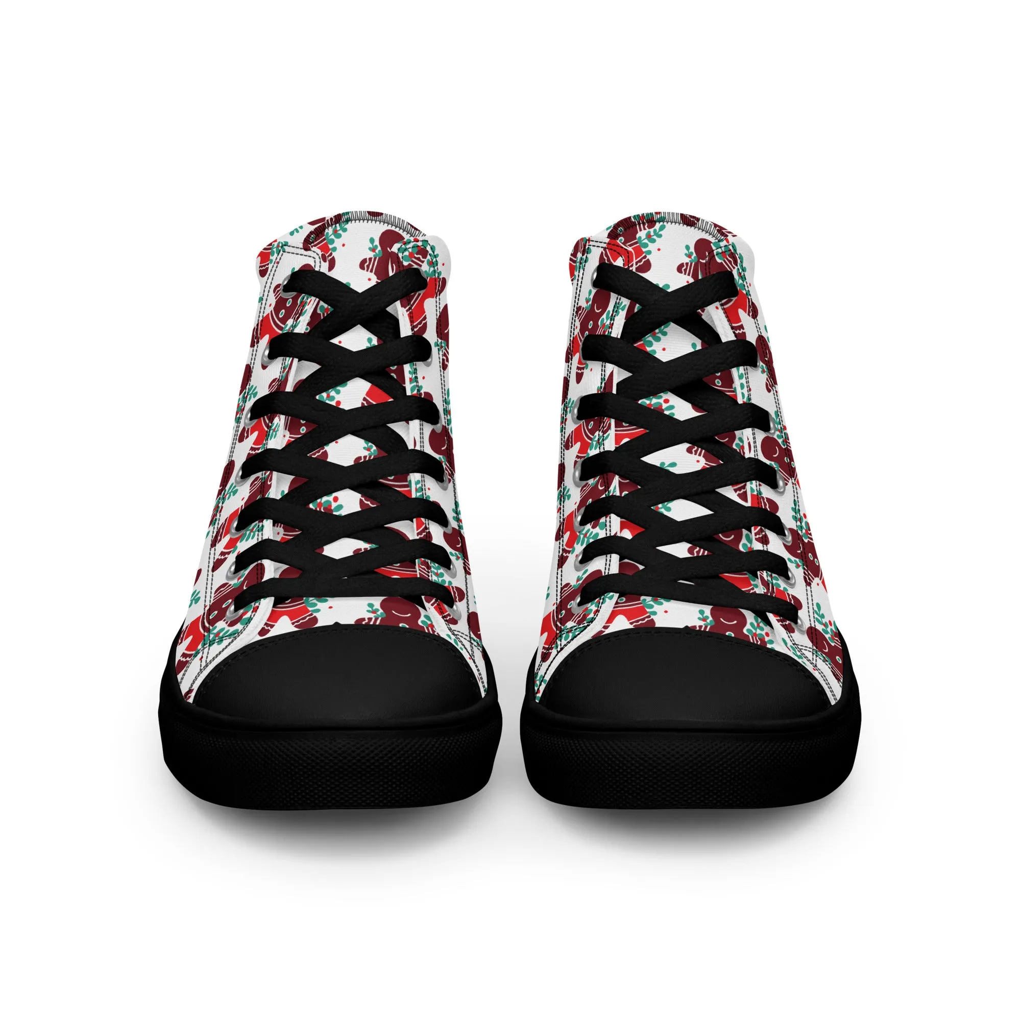 Women Christmas High Top Canvas Shoes (Glamourange Holiday Magic Canvas Shoes For Women - 002)