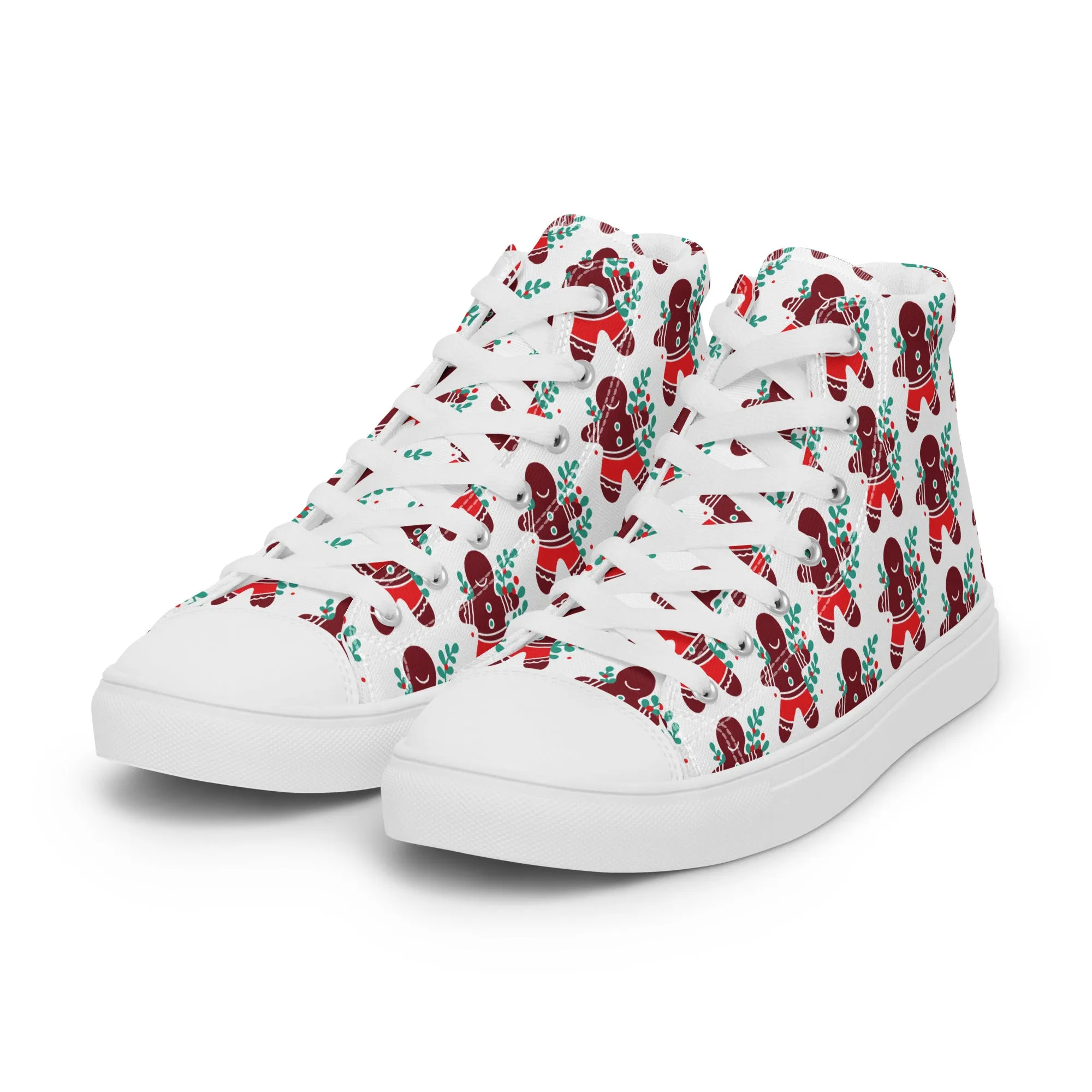 Women Christmas High Top Canvas Shoes (Glamourange Holiday Magic Canvas Shoes For Women - 002)